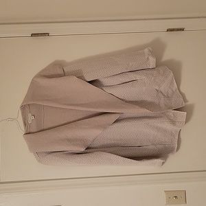 Brown/cream open front cardigan